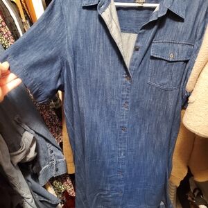 J. Crew Indigo Denim Midi Dress NWOT